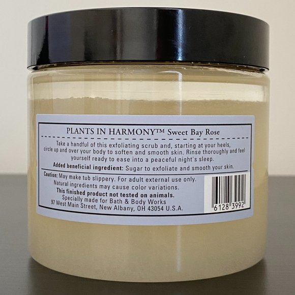 Bath & Body Works Aromatherapy SWEET BAY ROSE Tranquil Sugar Body Scrub *RARE* - Picture 2 of 9